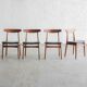 Dining chairs 'model 60' by Hennig Kjaernulf for Bruno Hansen, Denmark 1960