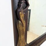 Art Deco style mirror in carved wood