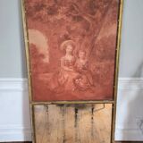 Trumeau ancien avec peinture