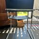 4 chrome tubular chairs