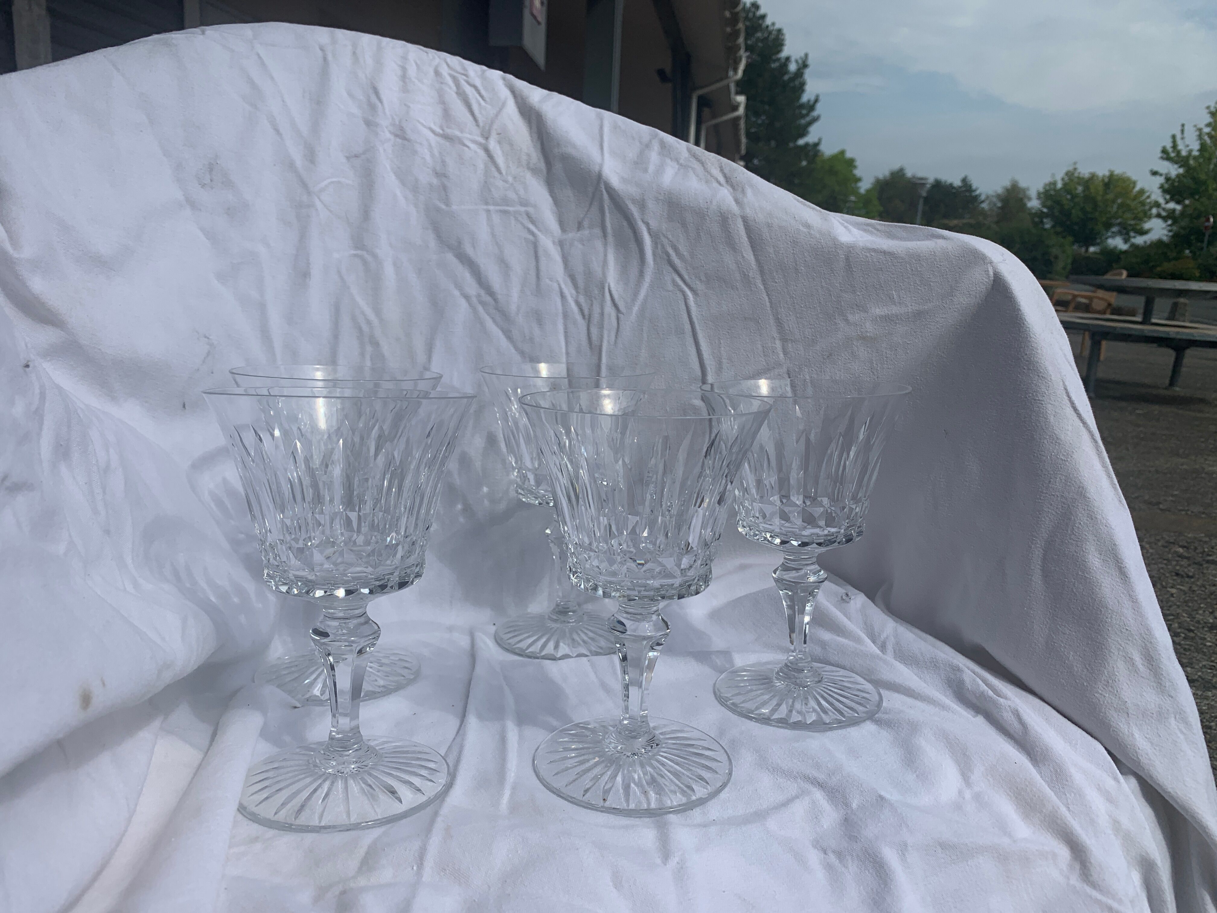 Série de 5 verres à eau en cristal de Baccarat