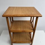 Small rattan shelf unit