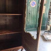 Vitrine style louis xv 1 porte en merisier