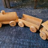 Old wooden train - beech toy