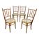 Set of Four Antique Bentwood Café Chairs – Thonet / Fischel Style – Cane Se