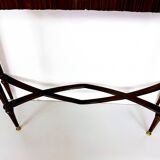 Ebonized Beech Console Table, Vintage 1960s Italian Design, Excellent