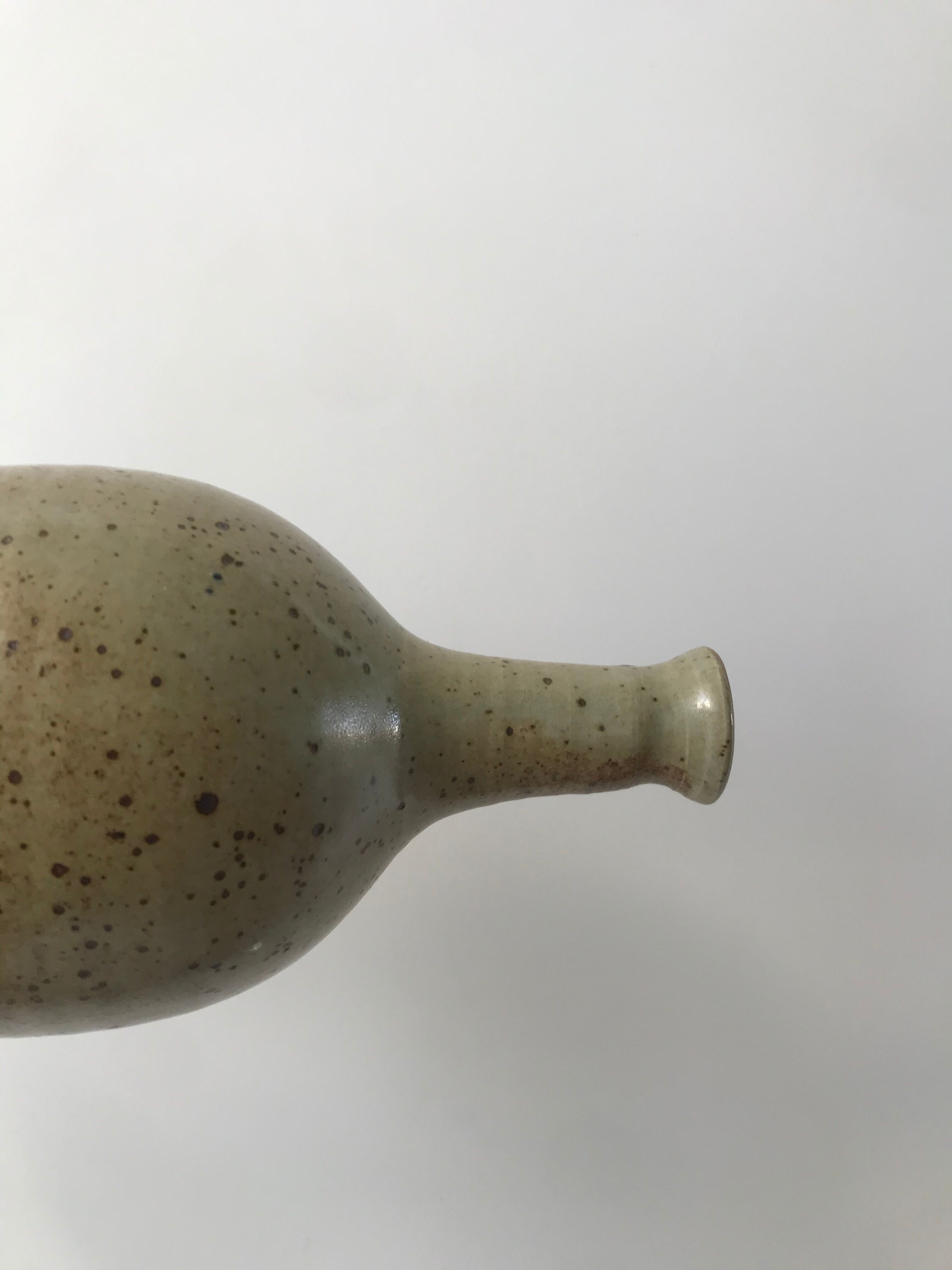 Ceramic bottle / stoneware / pottery vintage 70s signed