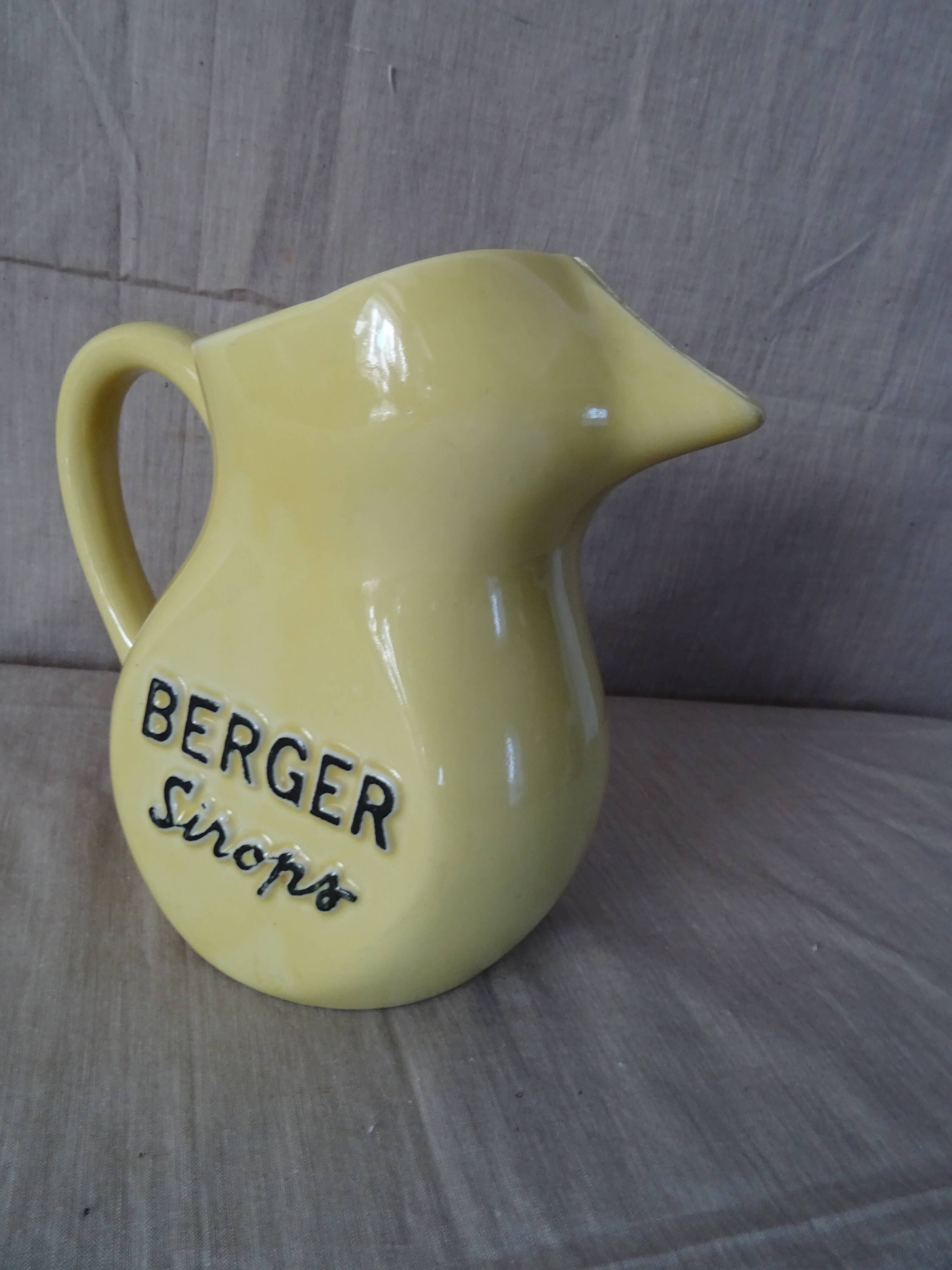 Carafe bistro faience old berger vintage syrups