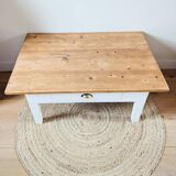 Table basse bois et blanc