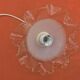 1930s Clear and Milk White Glass Ruffled Lampshade