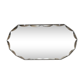 Miroir ancien octogonal biseauté - 56x33cm