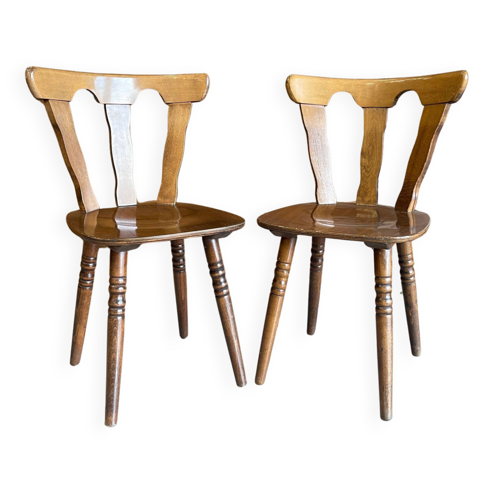 Lot de 2 chaises bistrot vintage