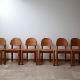 Rainer Daumiller Mid-Century Pine Dining Chairs (6)