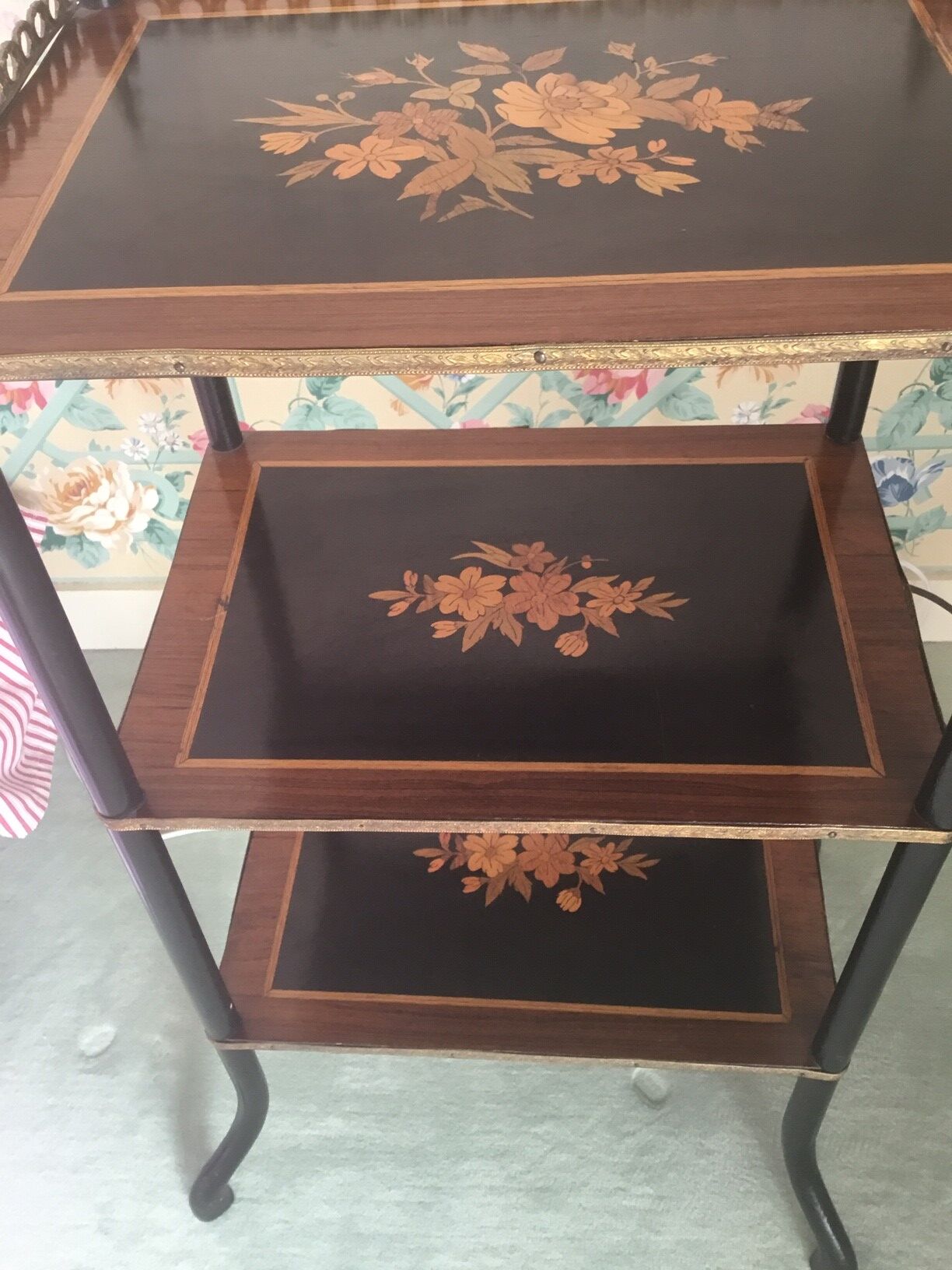 Side table in marquetry