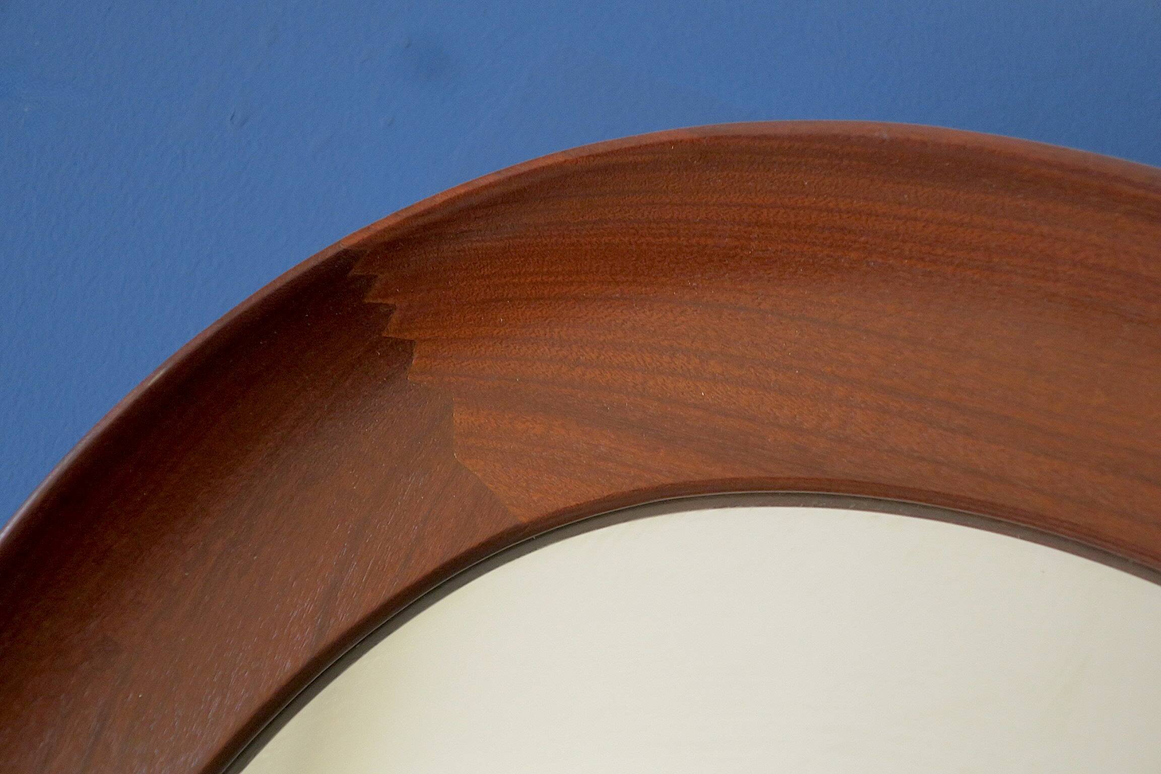 AB Glas and Trae Hovmantorp large sculptural mahogany wall mirror, 1960s