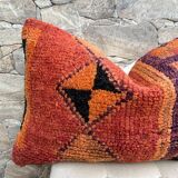 Vintage Berber wool cushion cover, decorative cushion