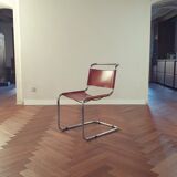 Bauhaus cognac leather chair b33 by Marcel Breuer