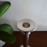 Vintage silver metal candle holder 32.5 cm