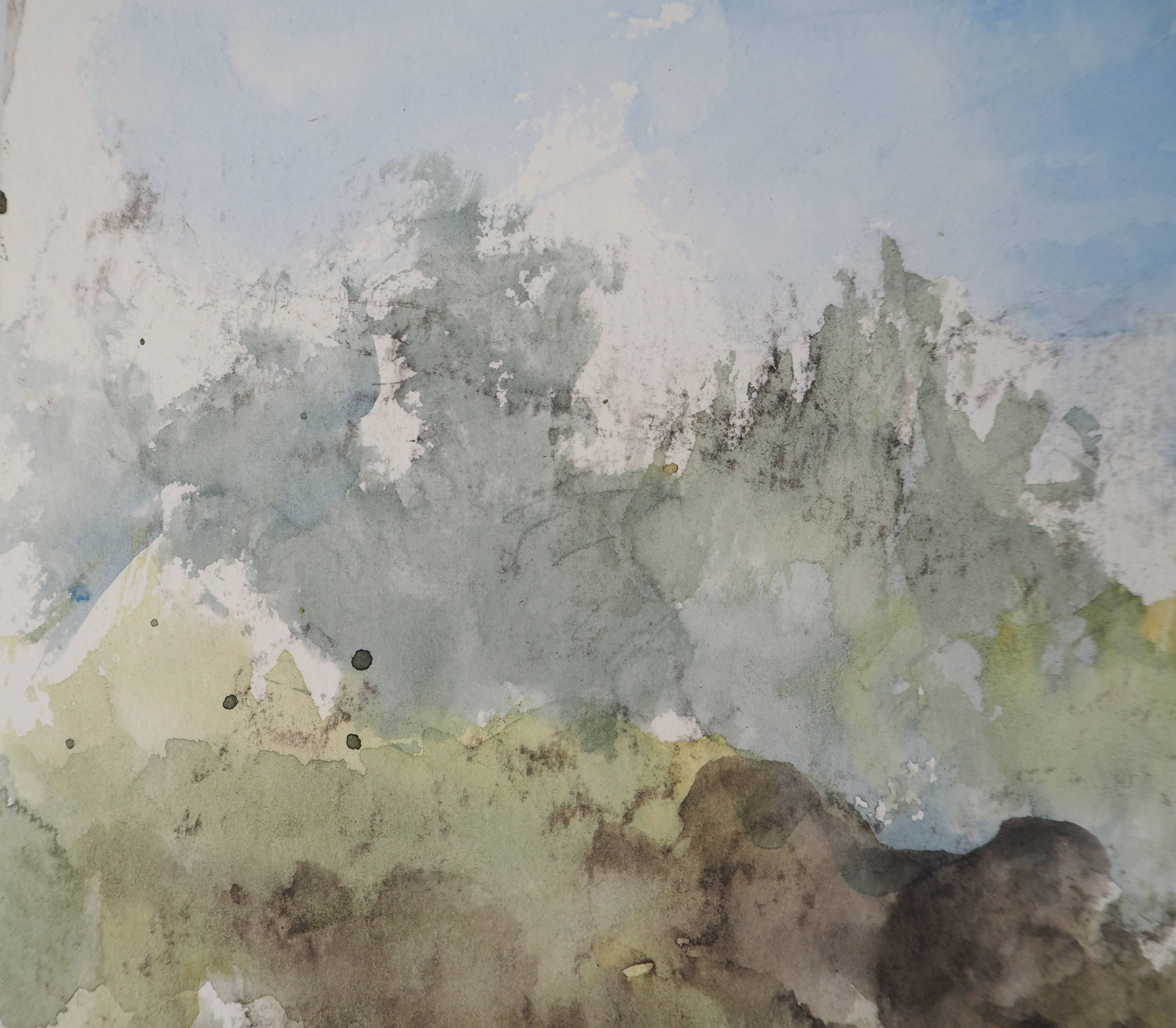 Gilbert Pastor: Spring Forest, original signed watercolor