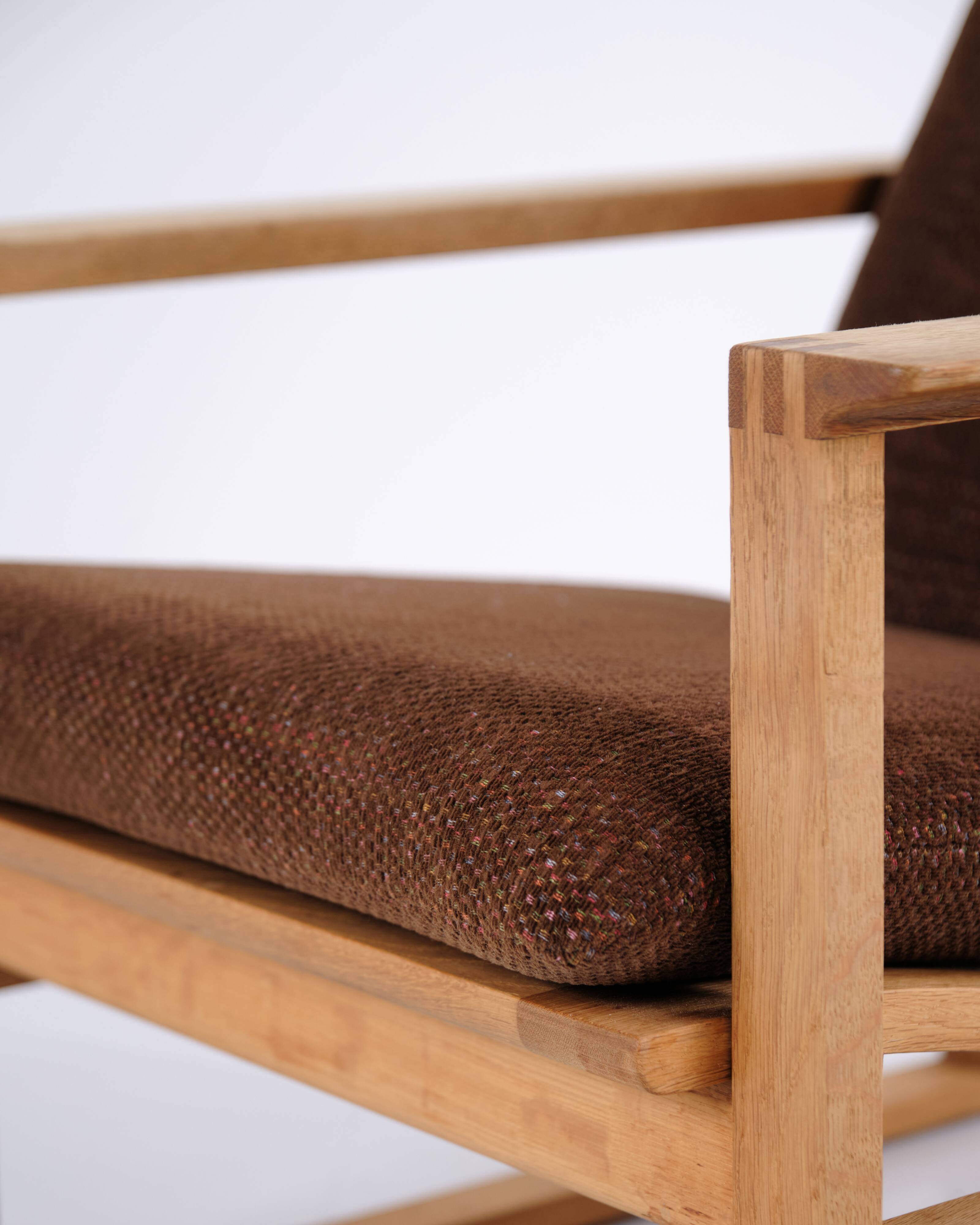 The Sled Chair - Model BM2254 - Oak - Brown cushions - Børge Mogensen - Fredericia Chair Factory