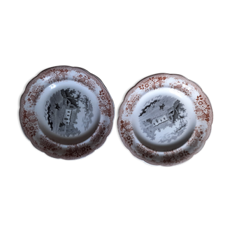 Lot of Gien's earthenware plates