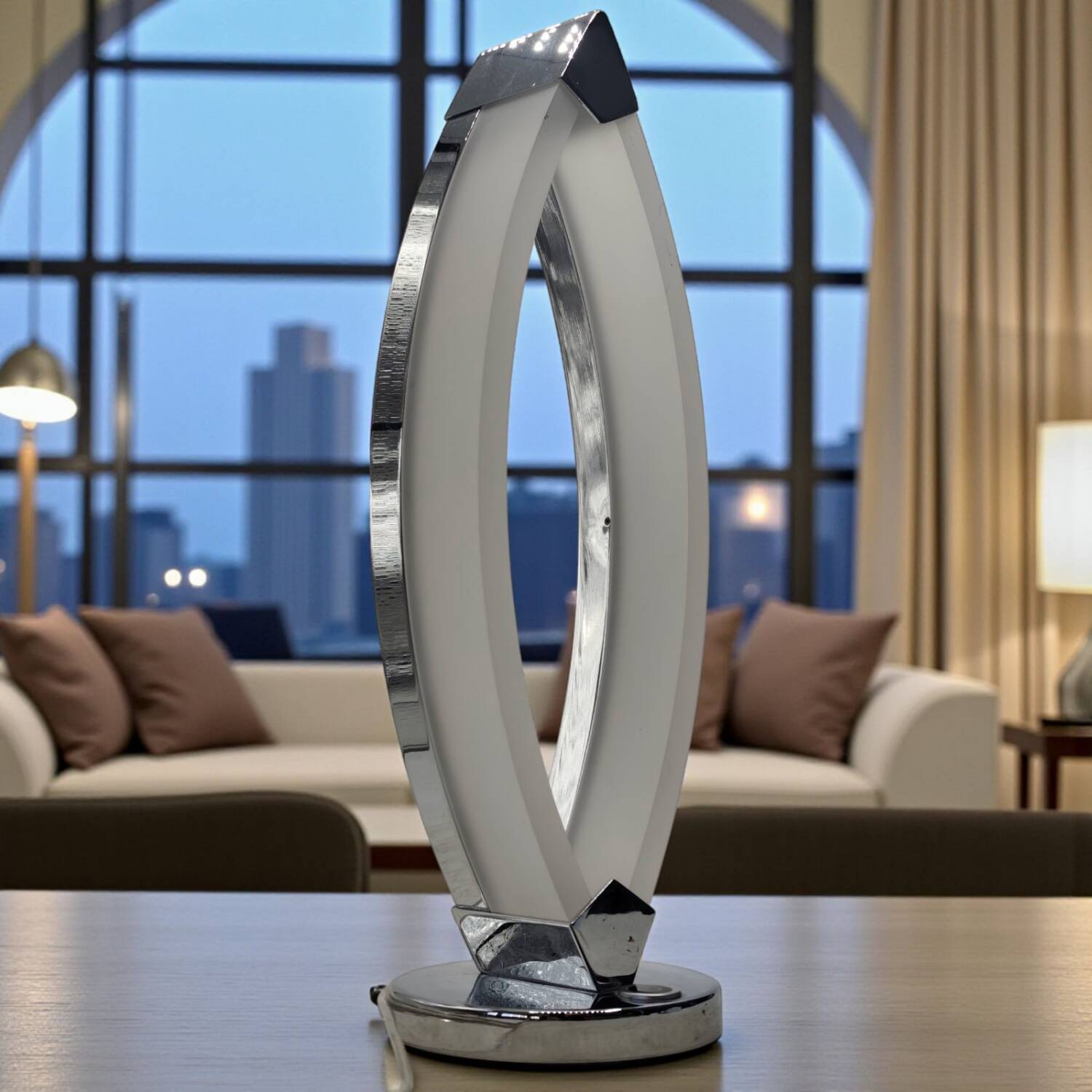 2010-2020 Wofi Leuchten LED Table Lamp - Sculptural Triple-Intensity