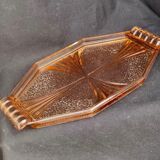 Vintage orange glass tray from the 60s