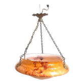 Art Deco Suspension Opaline Glass from Clichy Diameter 42 cm