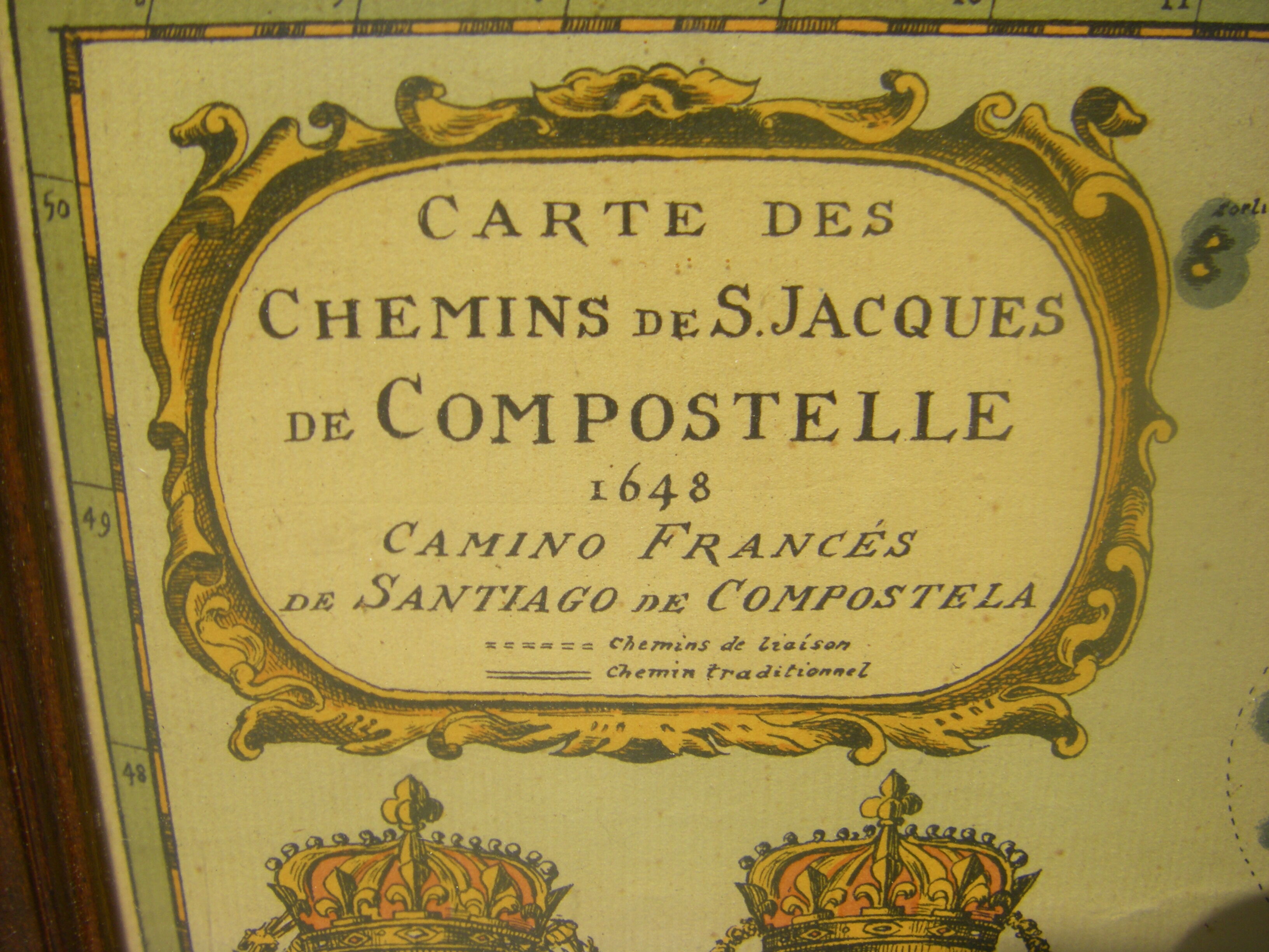 Carte des chemins de st Jacques de Compostelle