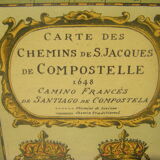 Map of the paths of St Jacques de Compostela