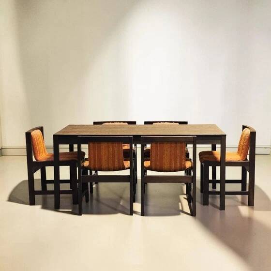 Dining Set from the Mid-20th Century – Table with 6 Chairs (1970s)