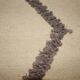Handmade beige wool carpet 190x125cm