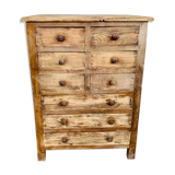 Meuble d'atelier meuble de commerce à 9 tiroirs en sapin début xxème