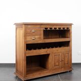 Vintage bar cabinet, bottle rack, with drawers