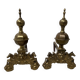 Important pair of brass log holders from the 20th century.