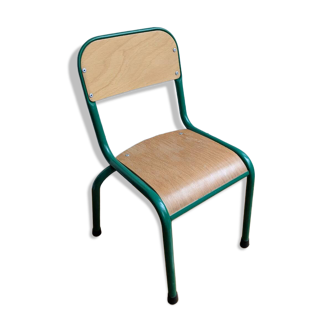 Vintage green school chair