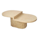 Table basse ovale en pierre mactan beige Magnussen Ponte