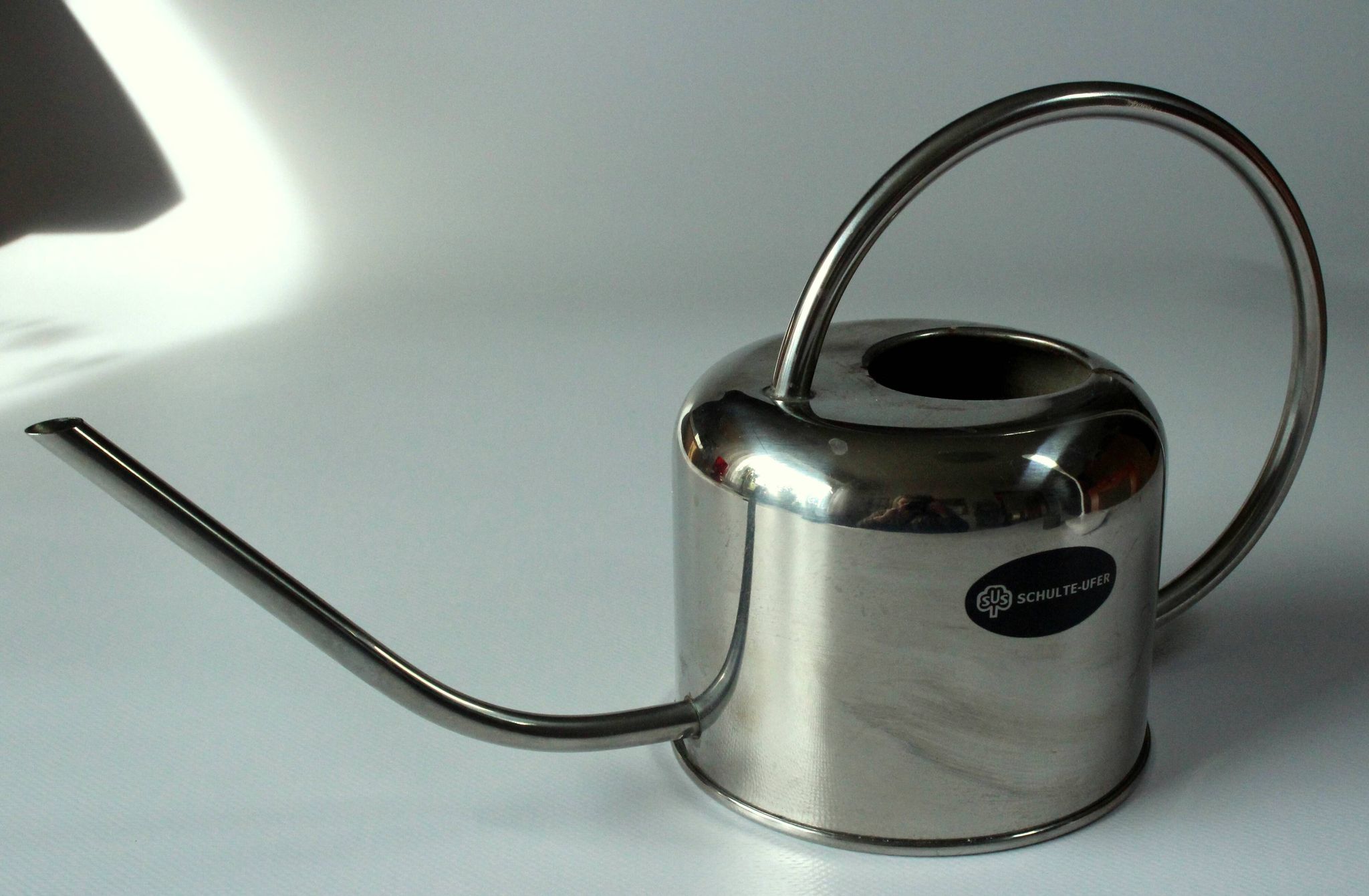 Stainless steel watering can, ideal for orchids and cactus, vintage from the 80s