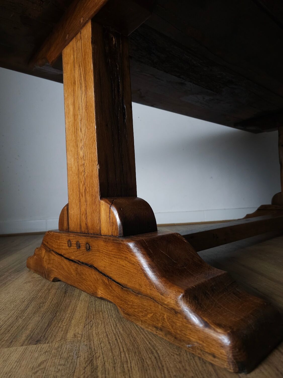 Authentic solid wood monastery table