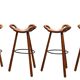 Tabourets de bar 'Marbella' par Sergio Rodrigues pour Confonorm Espagne années 1970