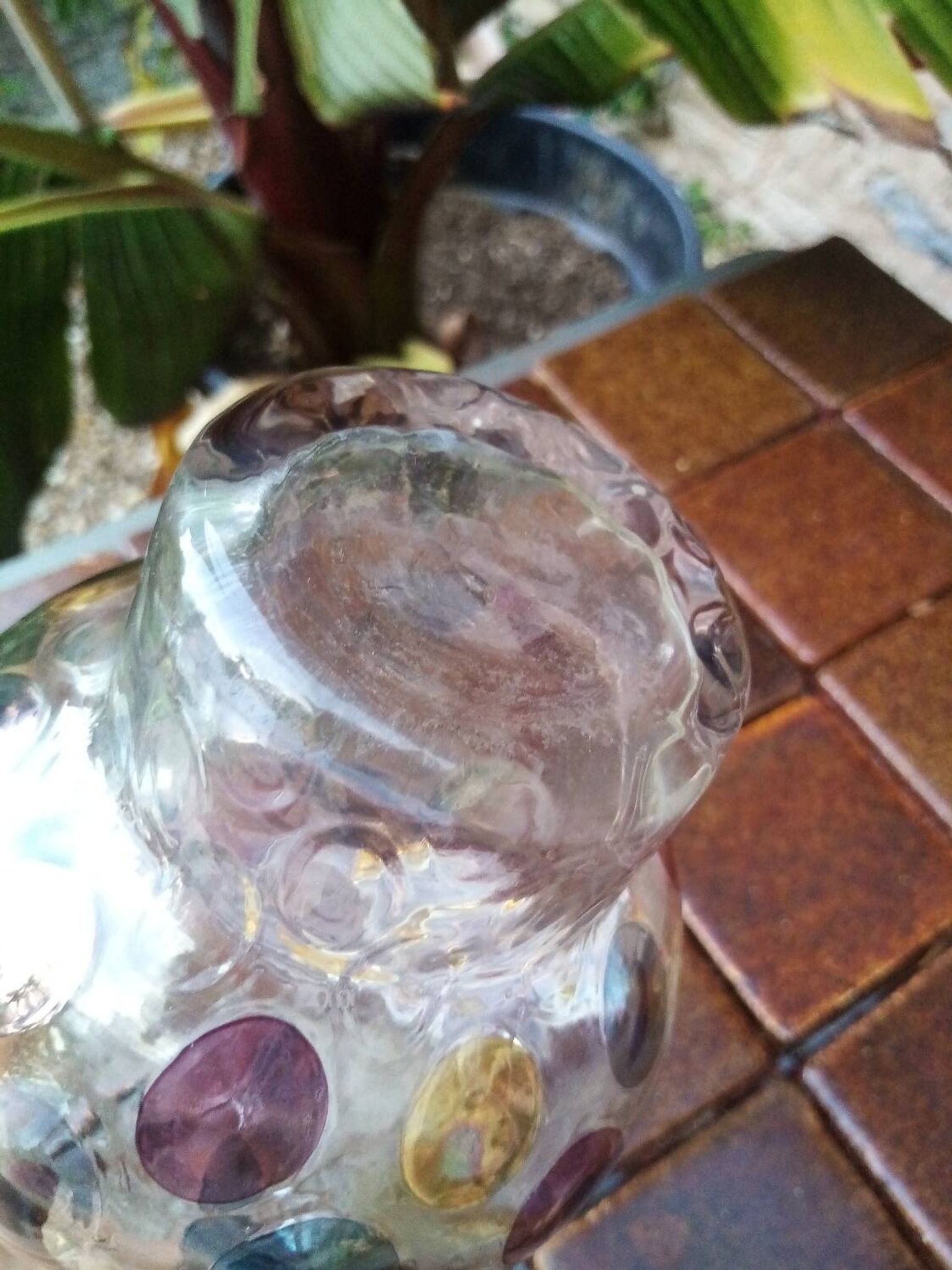Bohemian crystal vase Czechoslovakia