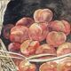 Nature morte, aquarelle, panier aux abricots