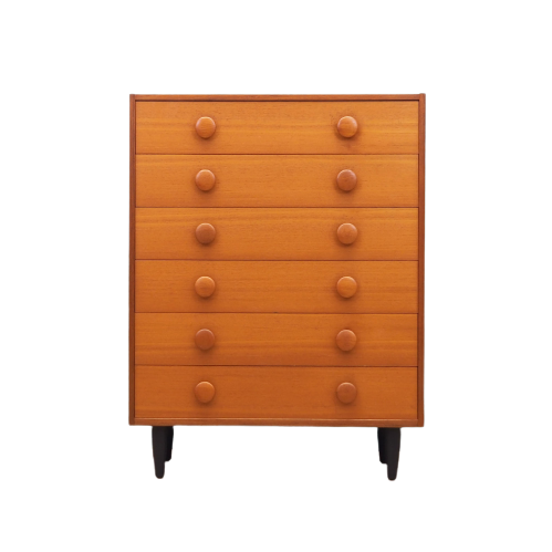 Teak chest of drawers, Danish design, 60s, made in Denmark