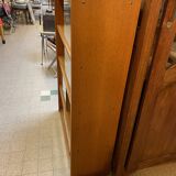 Bibus 1960s bookcase light oak with sliding glass