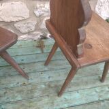 Pair of chairs brutalist stepladder