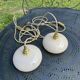 Vintage powder pink opaline globe player 1950