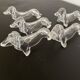 Transparent dachshund knife holder