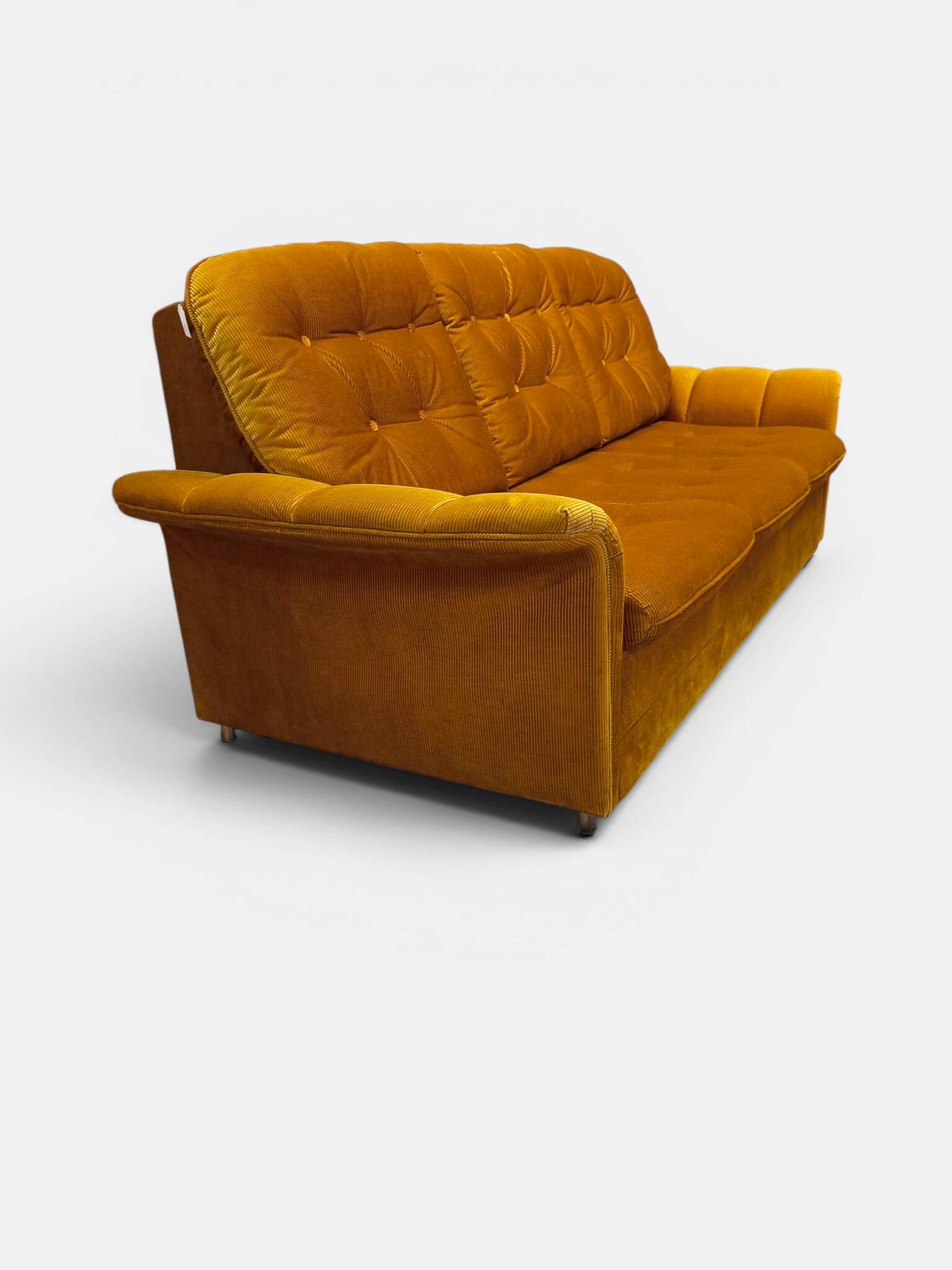 Vintage lounge set for 5, 3-seater convertible sofa and 2 armchairs, 70s.
