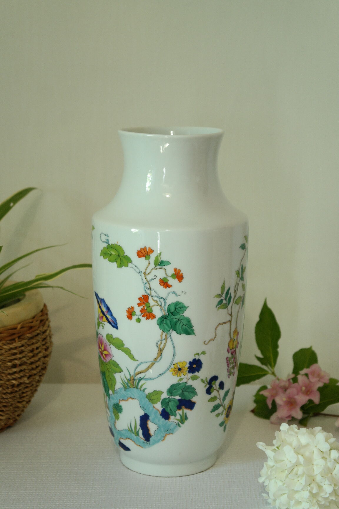 Art Deco baluster vase, Limoges porcelain, A. Lanternier.