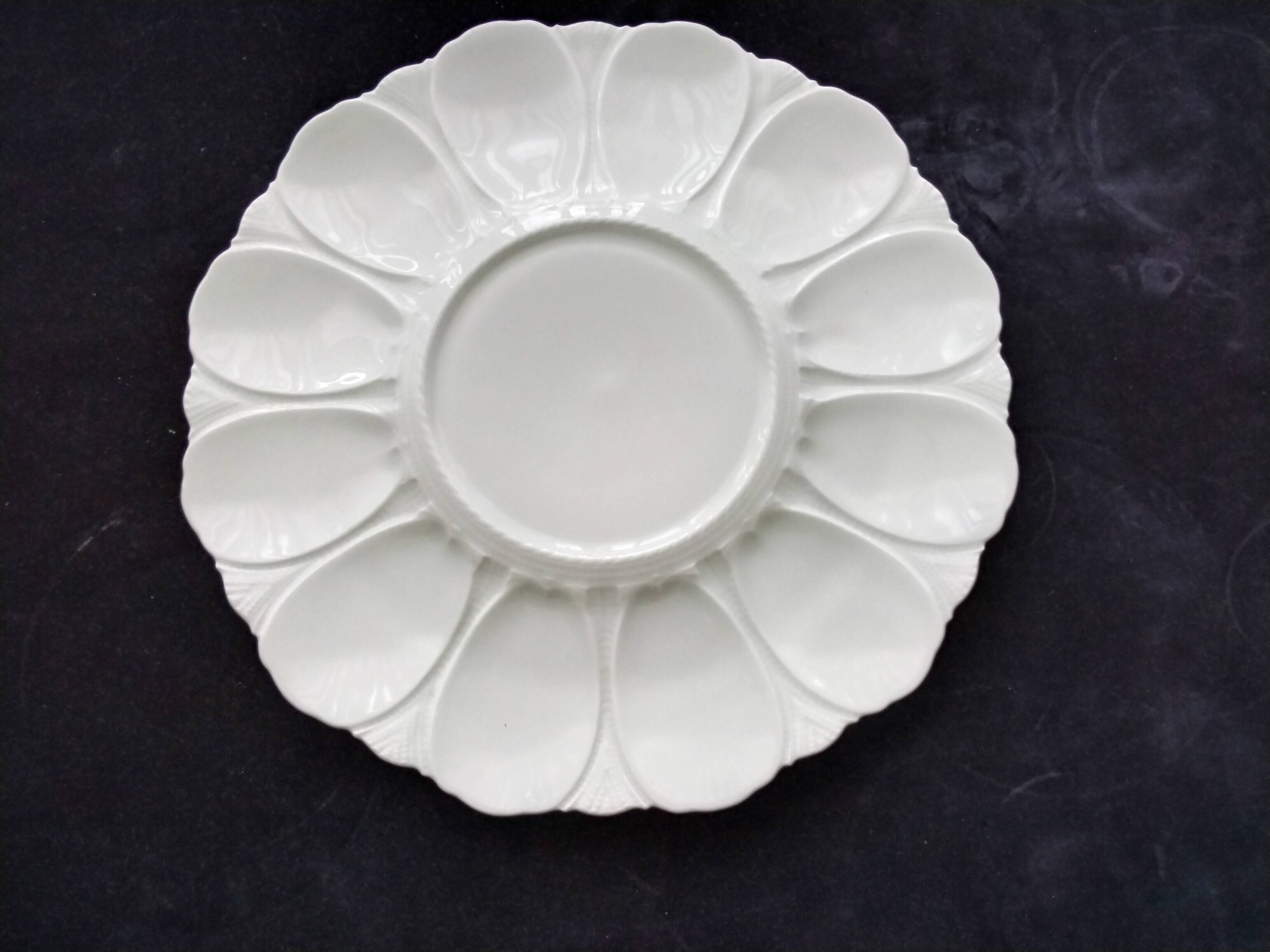 Limoges Giraud porcelain oyster serving dish
